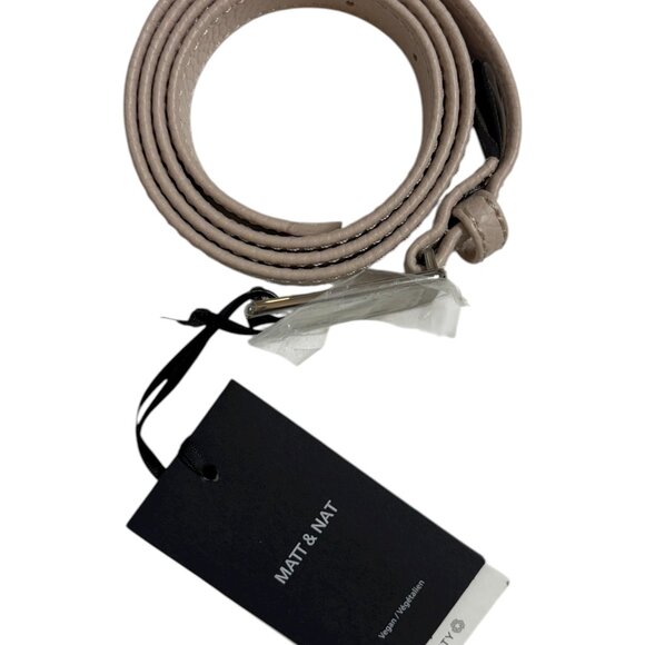 Matt & Nat "Opal" Cream Skinny Vegan Belt - Picture 1 of 4